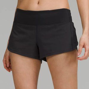 Lululemon Black Speed Up Low-Rise Lined Short 2.5" Size 6